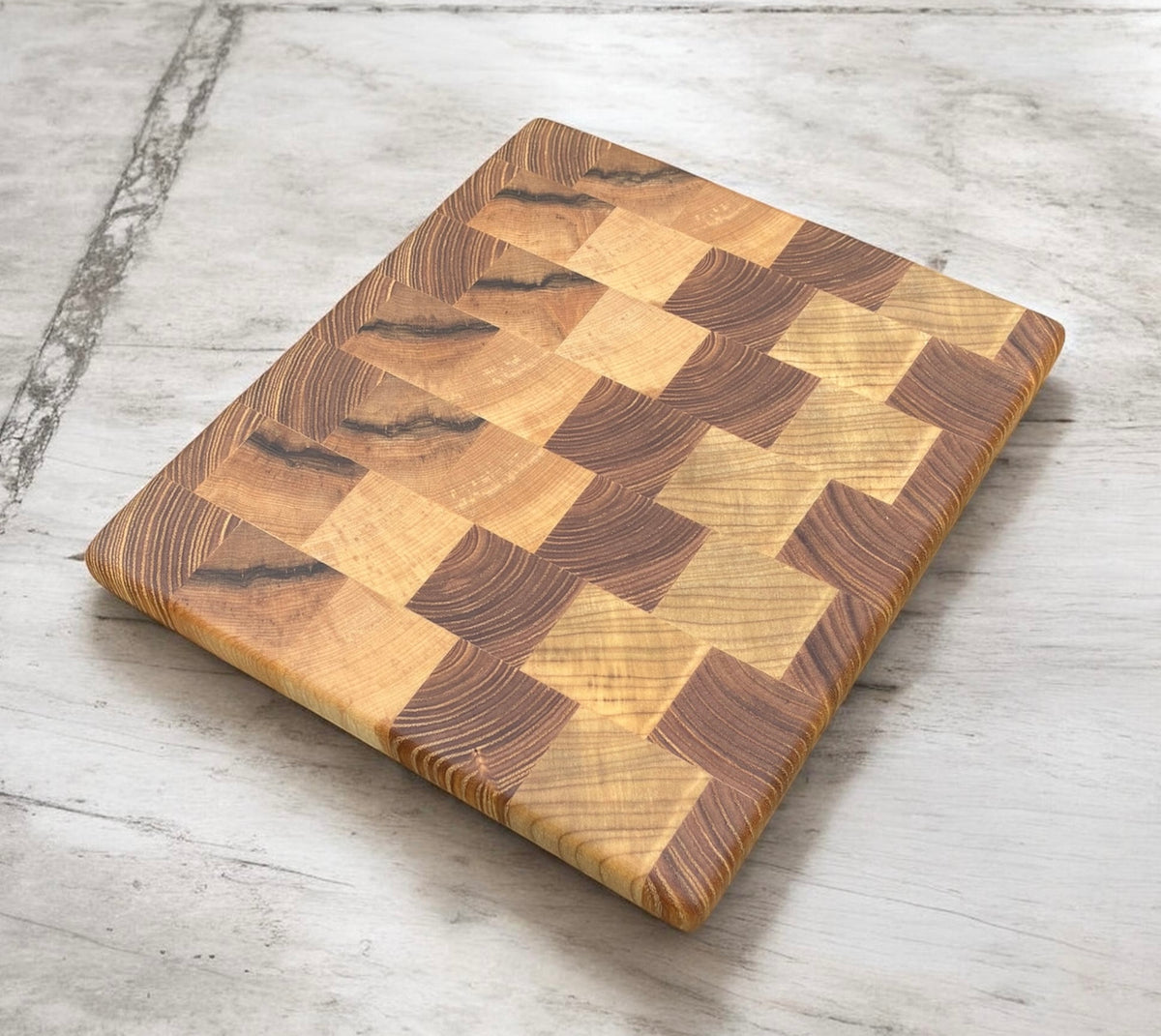 Mixed Hardwood End Grain Cutting Board
