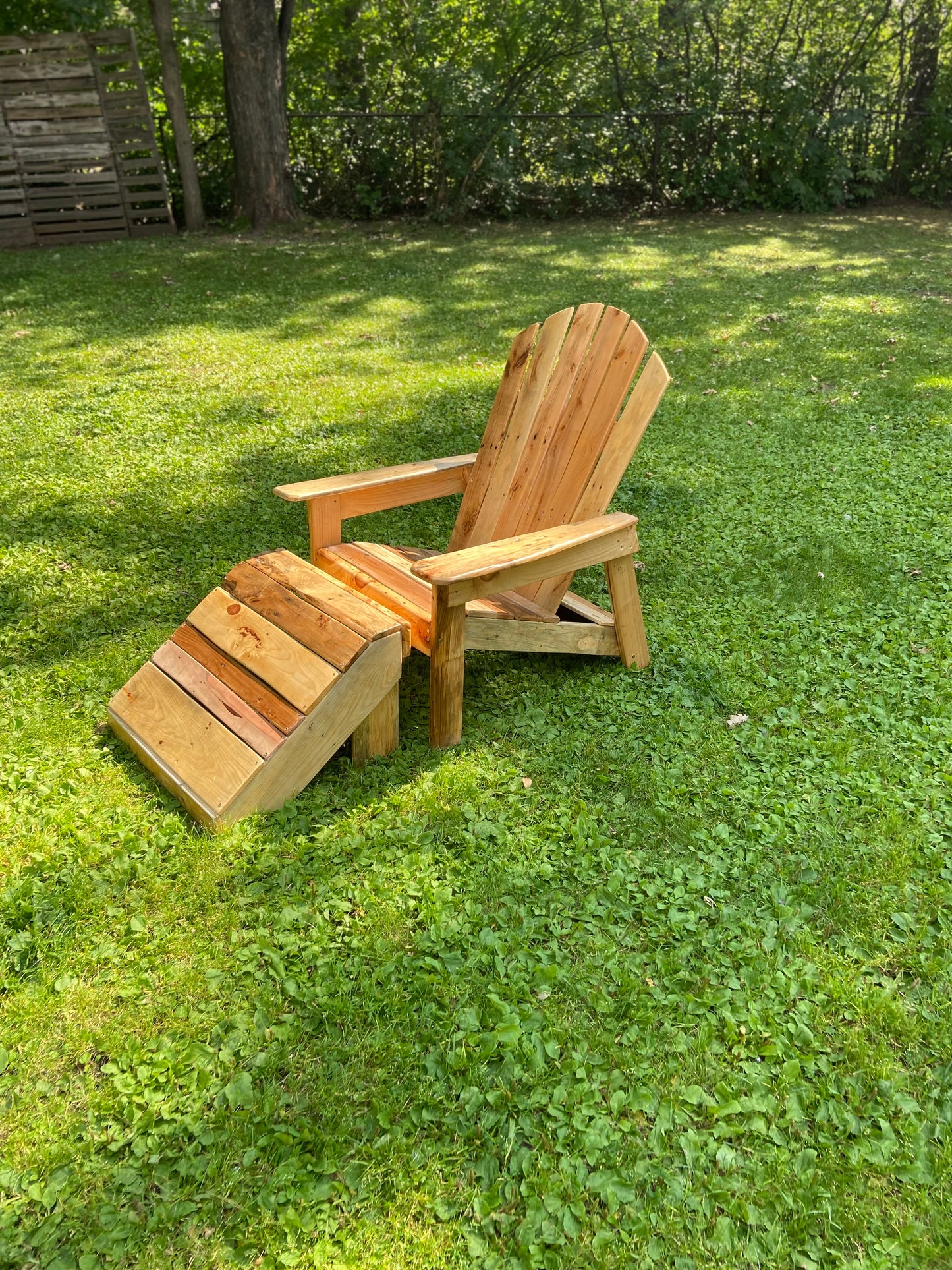 Adirondack chair and foot lounger